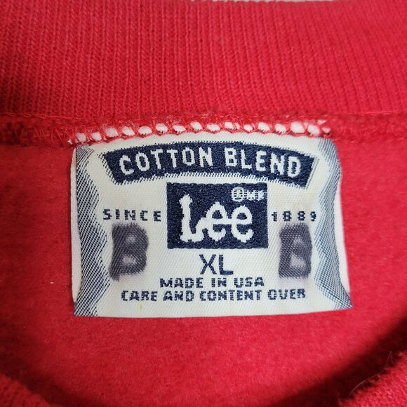 Vintage 1998 Lee XL Red "Sing Glory God Jesus Is Born" Baptist Church Sweatshirt - Picture 3 of 6